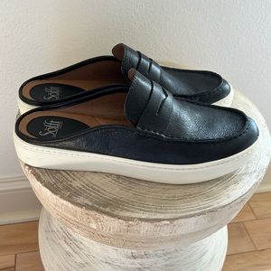 Sofft “Shay” Penny Loafer Mule Black 9 1/2